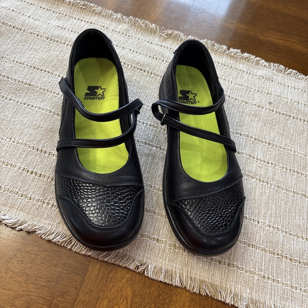Aetrex E360W Women's Mary Jane 9W Black Leather Comfort Cushion Insole Shoes